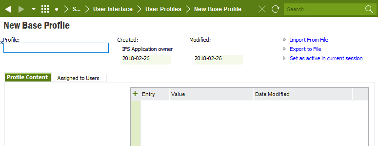 Manage User Profiles
