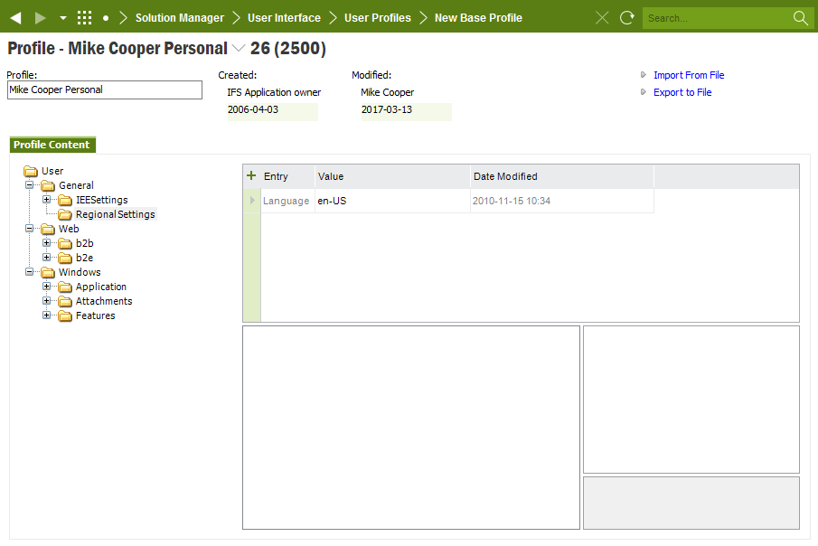 Manage User Profiles